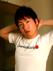 Hot Japanese boy busts a nut.
