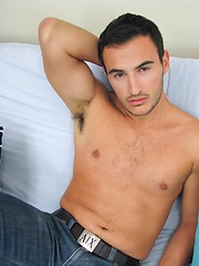 Fraternity jock from footbal team jerking for money