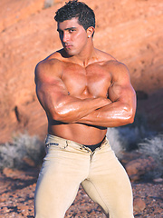 Handsome muscle boy Karl Kasper puts on real show