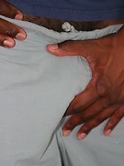 Black hunk shows his cock