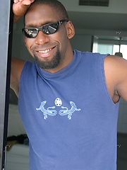Black hunk shows his cock