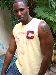 Black man jacking off dick