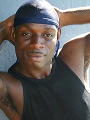 Black guy shows his huge schlong