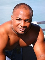 Ebony muscle man
