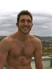 Straight guy Gavin shy while he showed us his body