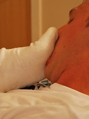 Sweaty sock-sniffer gets his just rewards